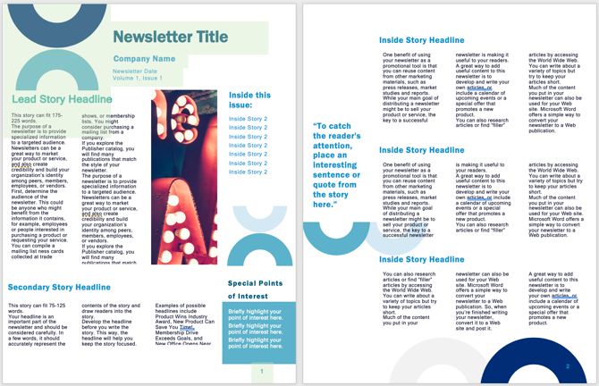free newsletter templates for mac